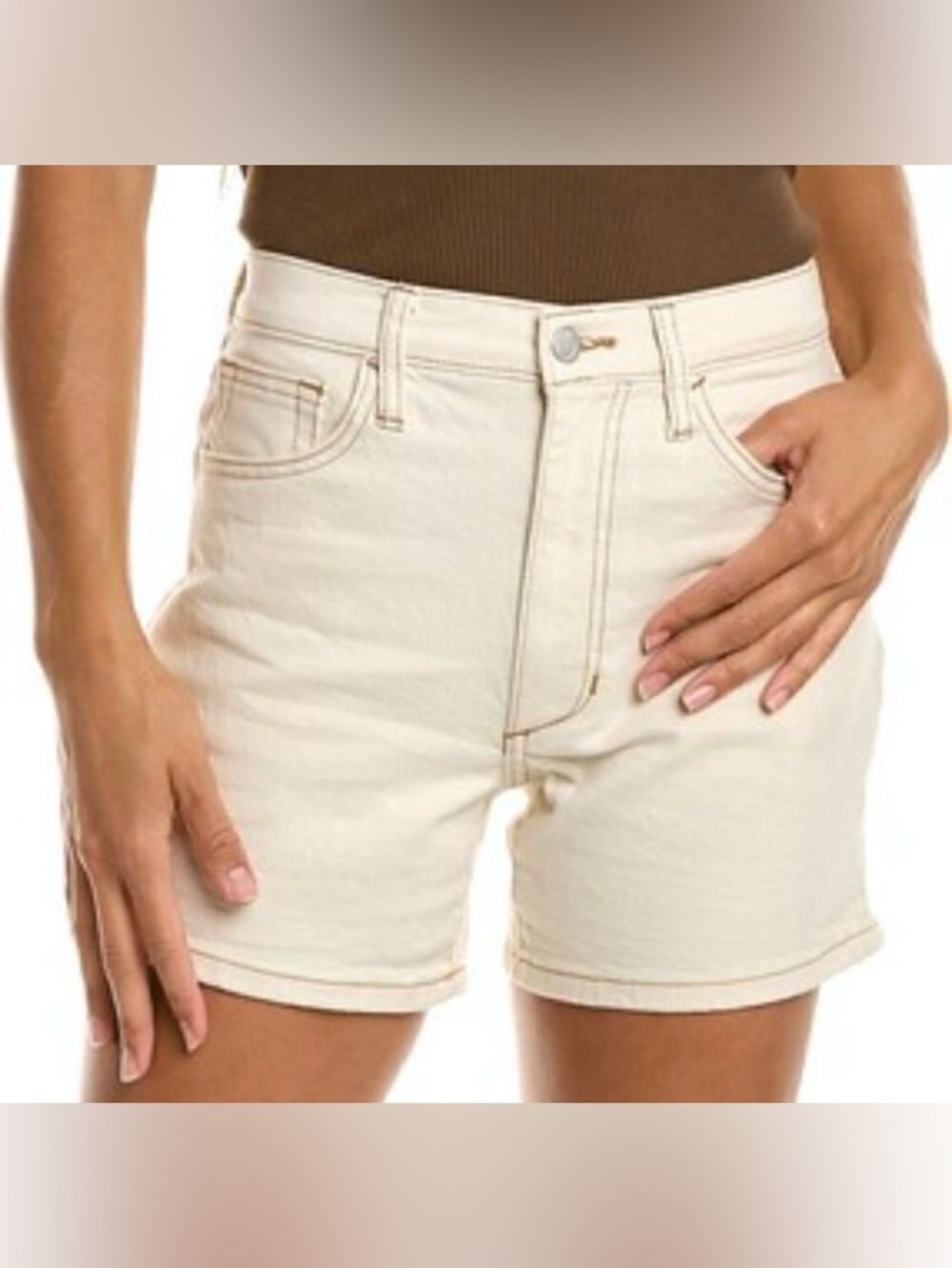 Joes Jeans Vintage Easy denim jean shorts ecru tan cream brown women new 31